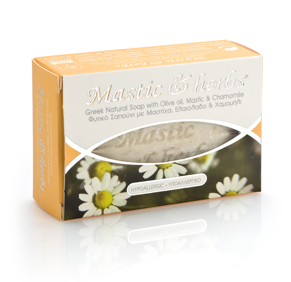 Mastic & herbs soap with chamomile and olive oil Mastic & herbs soap with chamomile and olive oil