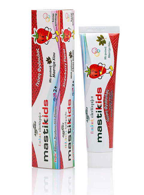 Toothpaste for children with mastic & Strawberry Toothpaste for children with mastic & Strawberry